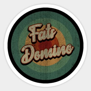 Circle Retro Vintage Fats Domino Sticker